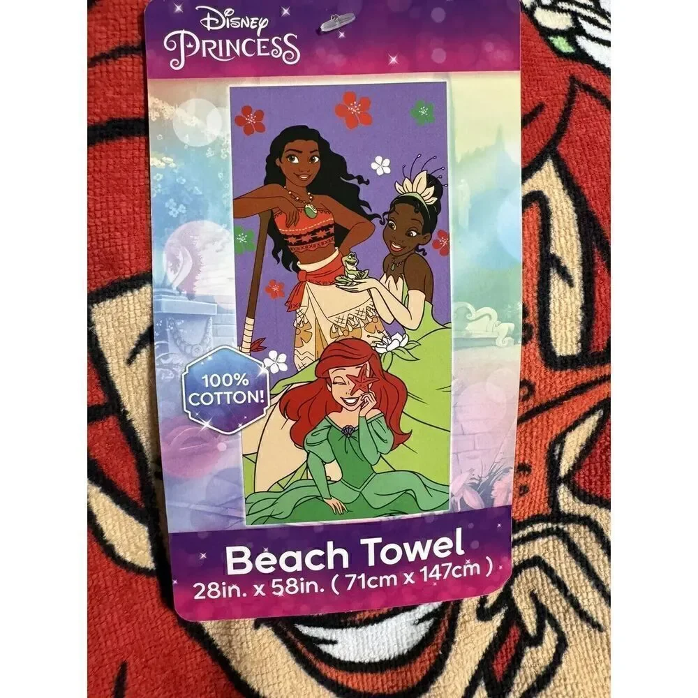 Disney Princess Flowers Beach Towel measures 28 x 58 inches